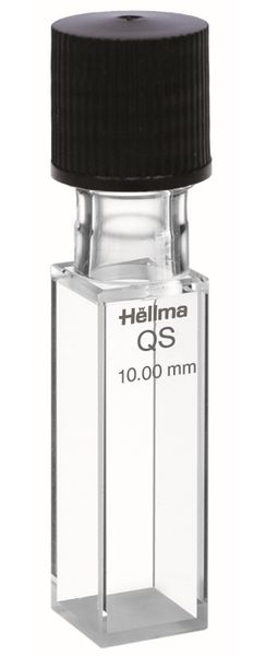 Hellma Type 117F-QS fluorescence semi-micro cell with PTFE sealed screw cap