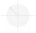 Microscope Eyepiece Reticules (Graticules) NE42 Concentric Circles 0.25mm-2.5mm