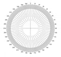 Microscope Eyepiece Reticules (Graticules) NE45 Full Protractor