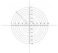 Microscope Eyepiece Reticules (Graticules) NE48 Concentric Circles 1mm-10mm + Crossline Scales