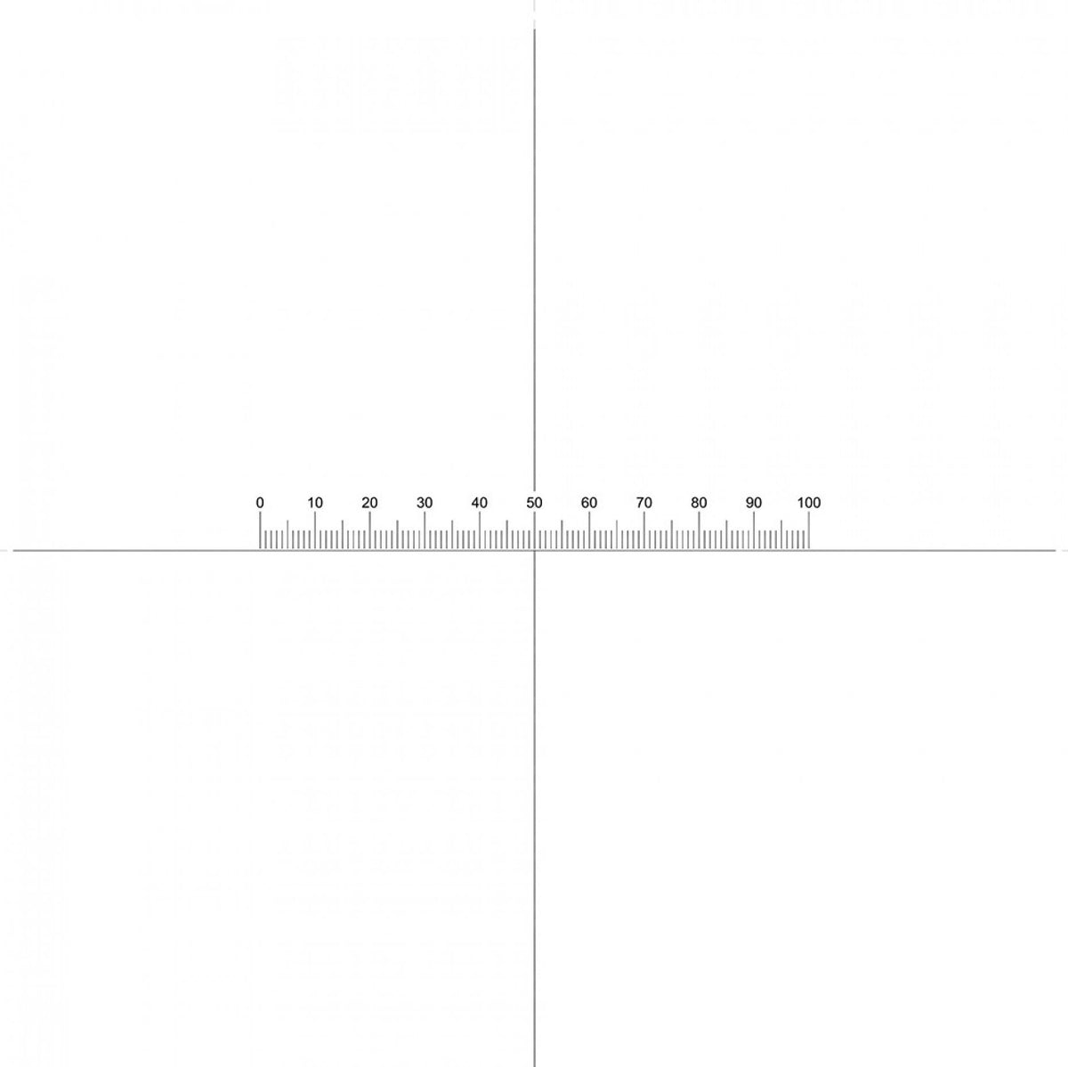 Microscope Eyepiece Reticules (Graticules) NE7 Horizontal Scale 10mm/0.1mm + Crossline