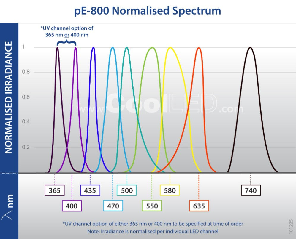 CoolLED pE-800 Eight-Channel High-Speed LED Fluorescence Illumination System