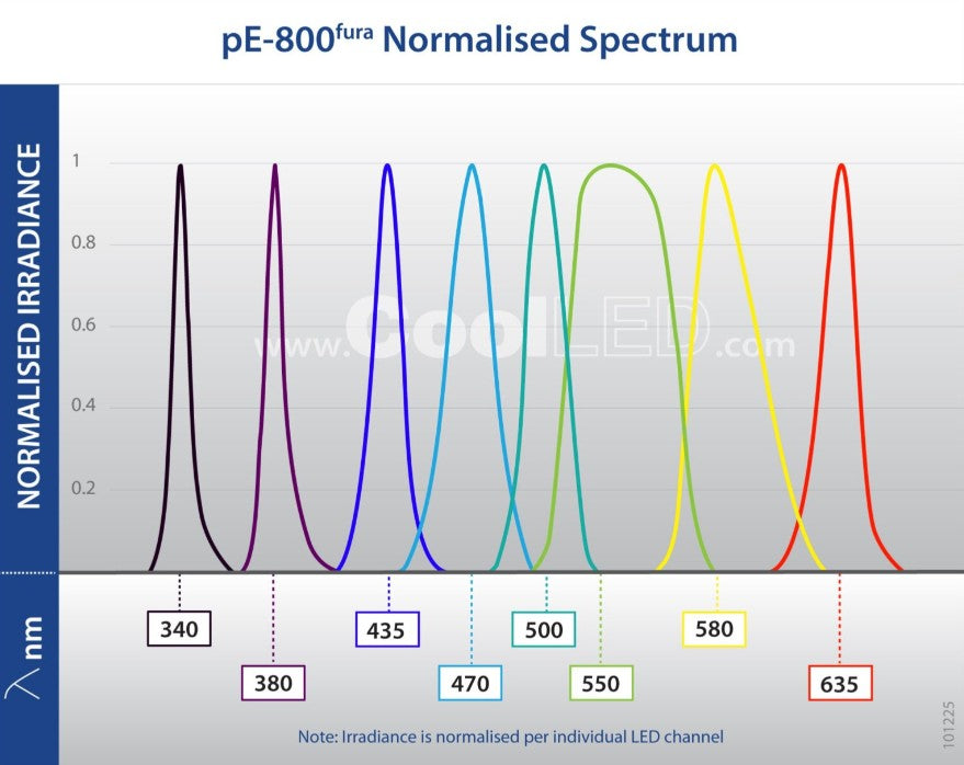 CoolLED pE-800fura Eight-Channel LED Calcium Imaging Illumination System