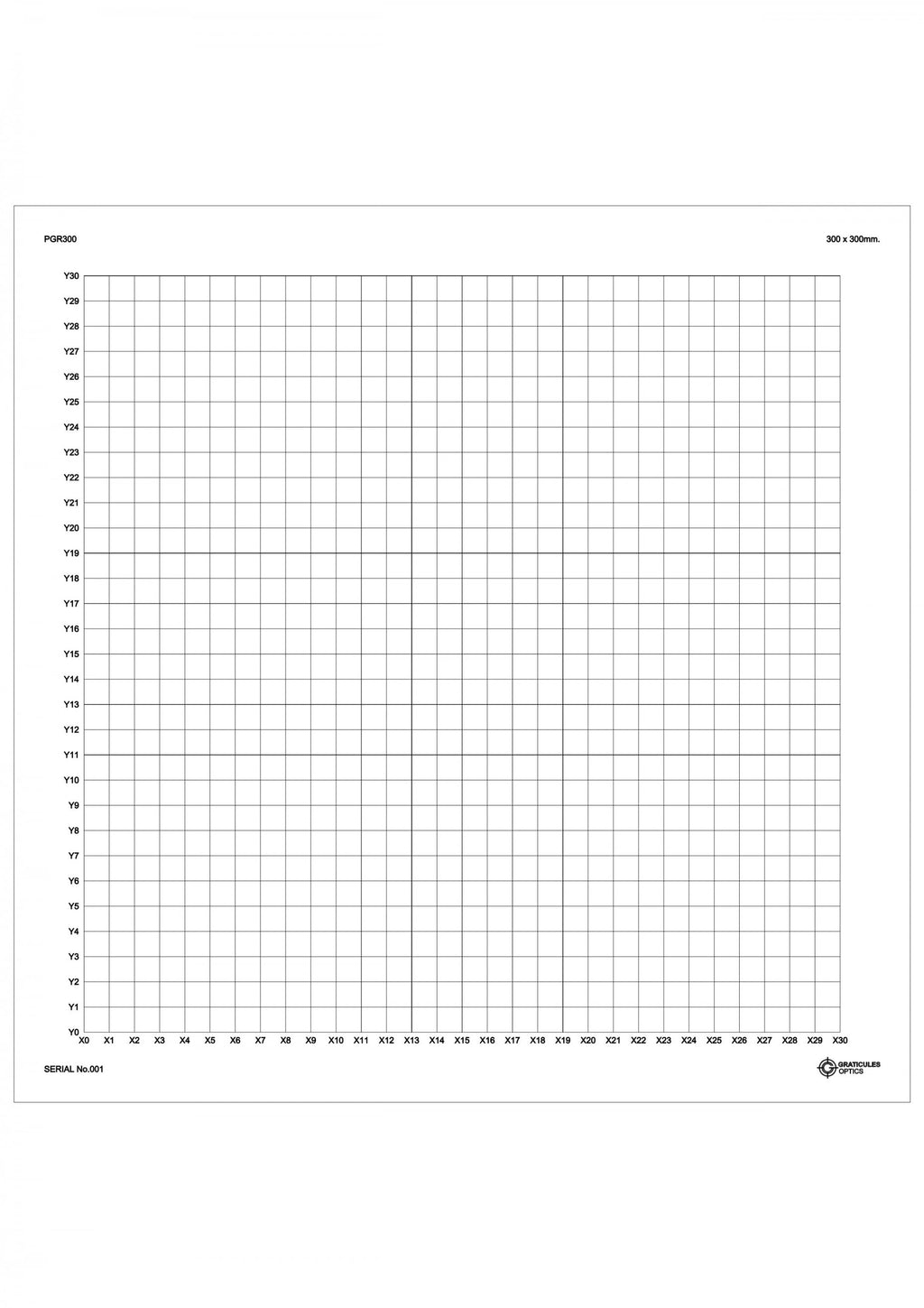 PGR300 Calibration Grid Plate, 300mm x 300mm