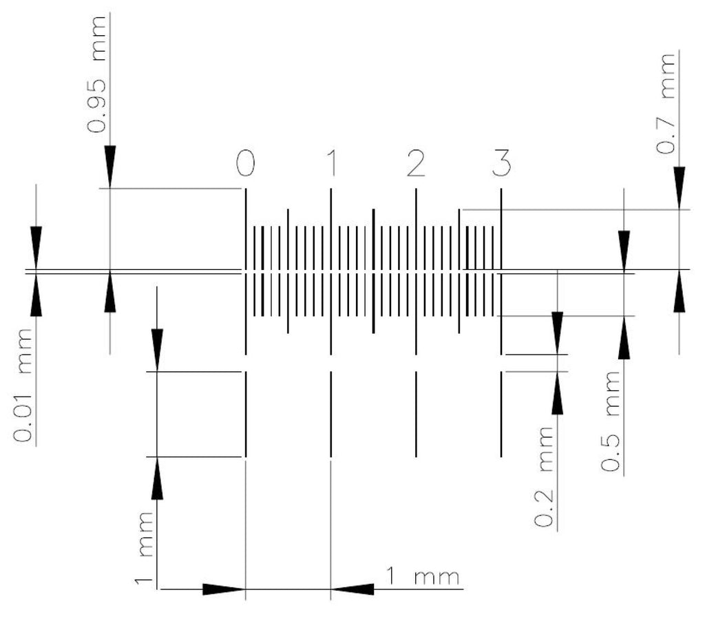 PS50 Long Micrometer Scale 50mm/0.1mm