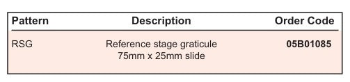 NPL Reference Stage Graticule
