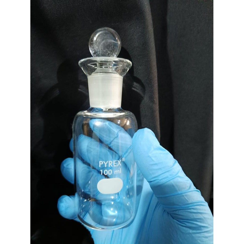 PYREX narrow-neck reagent bottle with glass stopper