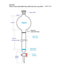 Yorlab chromatography column with reservoir flask drawing